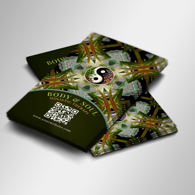 Green Plant Medicine Holistic Naturopathic Business Card (Creator Uploaded)