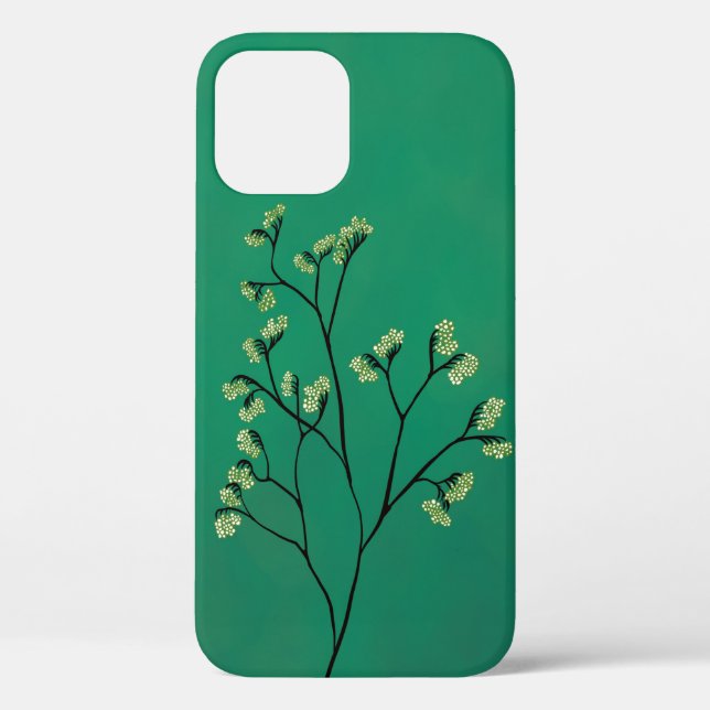 Green Plant Minimalist Botanical Art Case-Mate iPhone Case (Back)