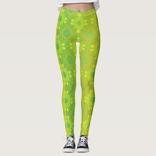 Green Plants Leggings (Front)