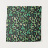Green plants seamless pattern