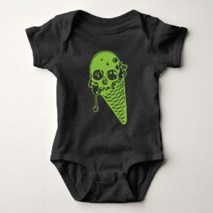 Green Poison Ice Cream Cone Baby Bodysuit