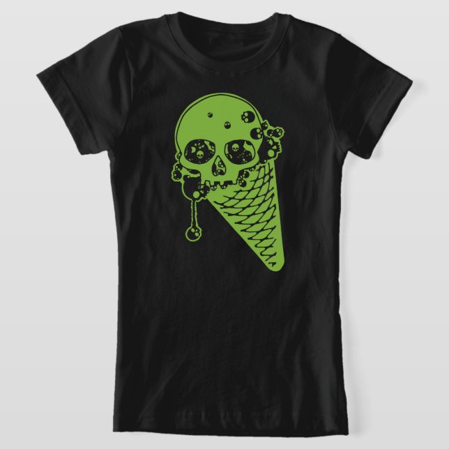 Green Poison Ice Cream Cone T-Shirt (Laydown)