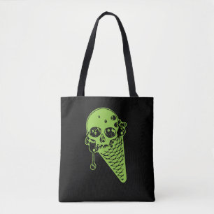 Green Poison Ice Cream Cone Tote Bag