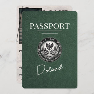 Green Poland Passport Save The Date