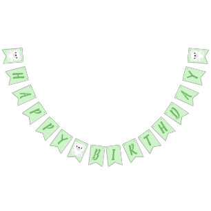 Green Polar Bear Birthday Party Bunting