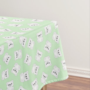 Green Polar Bear Birthday Party Tablecloth