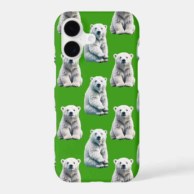 Green Polar Bear Pattern Design  (Back)