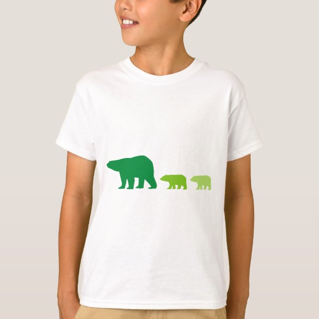 Green Polar Bear T-Shirt (Front)