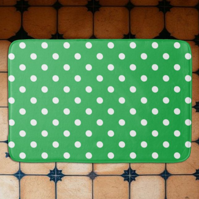 Green Polka Dot Bath Mat (Creator Uploaded)