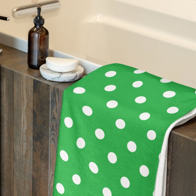 Green Polka Dot Bath Towel Set (Creator Uploaded)
