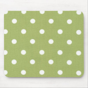 Green Polka Dot Design Mouse Pad