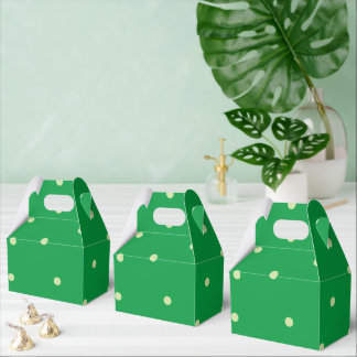 Green Polka Dot Pattern Favour Box