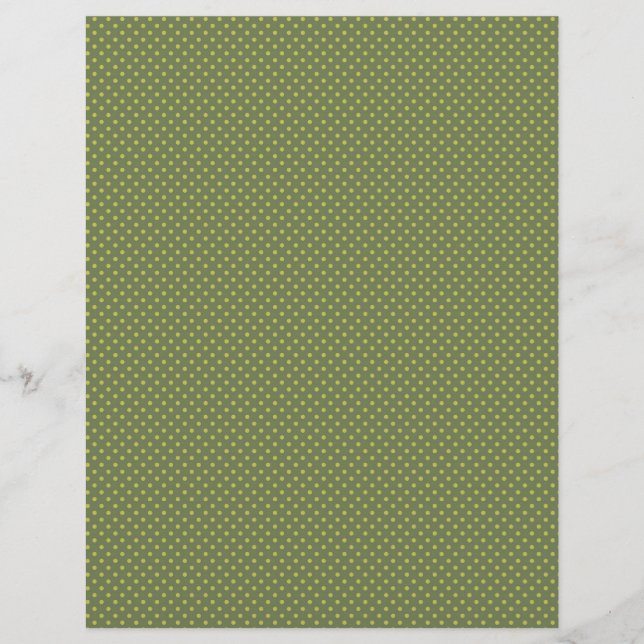 Green Polka Dot Scrapbook Paper (Front)
