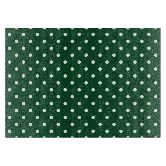 Green Polka Dots Cutting Board (Front)