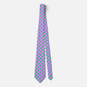 Green polka dots on lilac tie