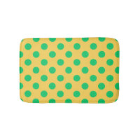 Green polka dots on yellow
