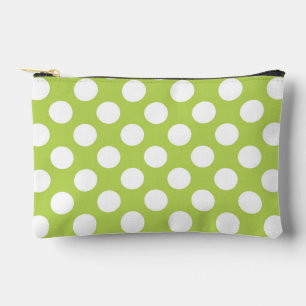 Green Polka Dots, Polka Dot Pattern, Dots, Dotted Accessory Pouch