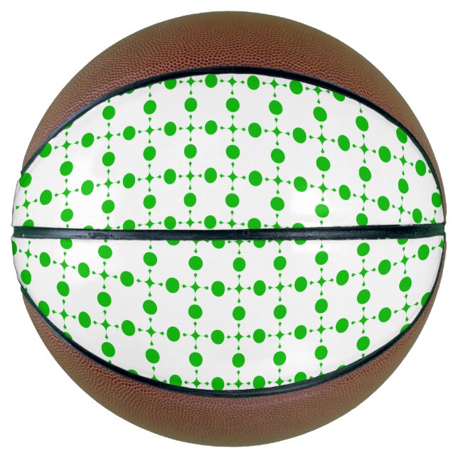 Green Polka Dots, Polka Dot Pattern, Dots, Dotted Basketball (Front)