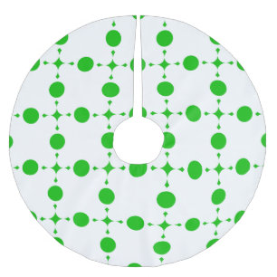 Green Polka Dots, Polka Dot Pattern, Dots, Dotted Brushed Polyester Tree Skirt