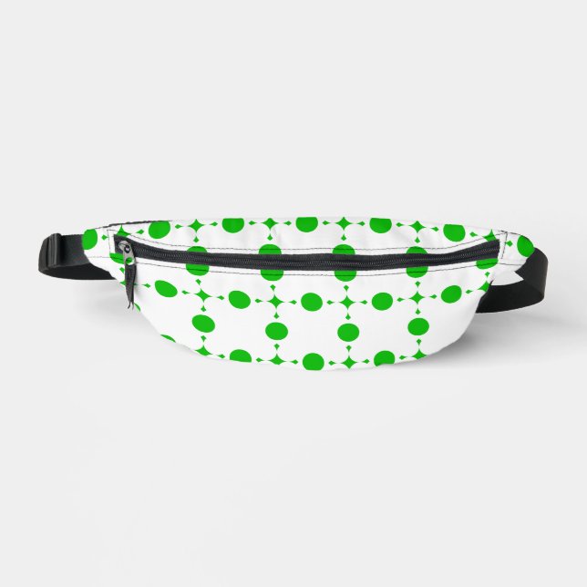 Green Polka Dots, Polka Dot Pattern, Dots, Dotted Bum Bags (Front)