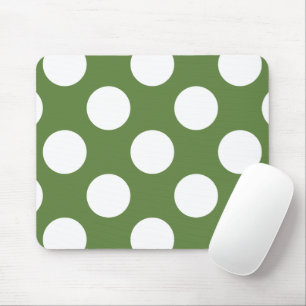 Green Polka Dots, Polka Dot Pattern, Dots, Dotted Mouse Pad