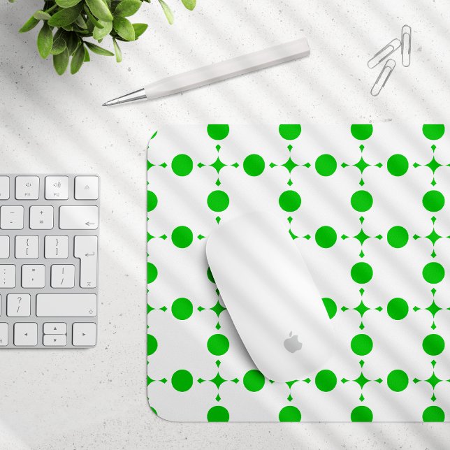 Green Polka Dots, Polka Dot Pattern, Dots, Dotted Mouse Pad (Creator Uploaded)