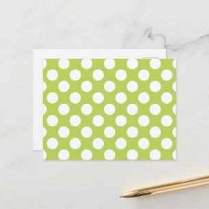 Green Polka Dots, Polka Dot Pattern, Dots, Dotted Postcard