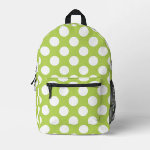 Green Polka Dots, Polka Dot Pattern, Dots, Dotted Printed Backpack