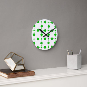 Green Polka Dots, Polka Dot Pattern, Dots, Dotted Round Clock