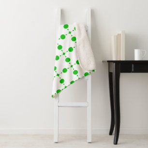 Green Polka Dots, Polka Dot Pattern, Dots, Dotted Sherpa Blanket