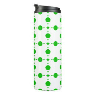 Green Polka Dots, Polka Dot Pattern, Dots, Dotted Thermal Tumbler