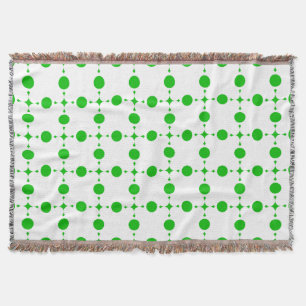 Green Polka Dots, Polka Dot Pattern, Dots, Dotted Throw Blanket