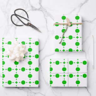 Green Polka Dots, Polka Dot Pattern, Dots, Dotted Wrapping Paper Sheet