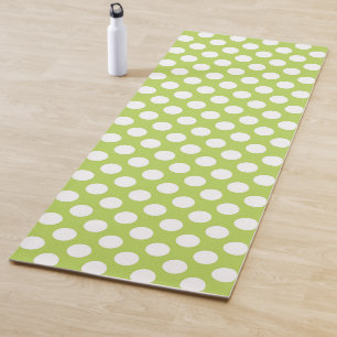 Green Polka Dots, Polka Dot Pattern, Dots, Dotted Yoga Mat