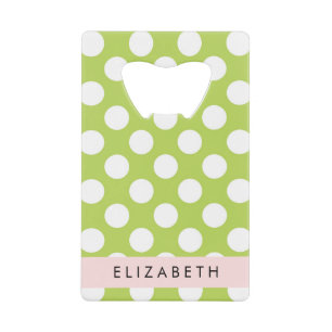 Green Polka Dots, Polka Dot Pattern, Your Name