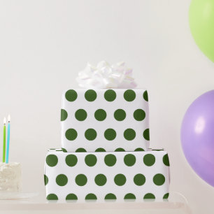 Green Polka Dots Simple Retro Wrapping Paper