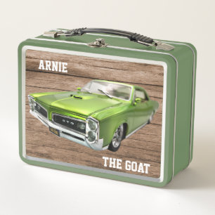 Green Pontiac GTO - The GOAT  Metal Lunch Box