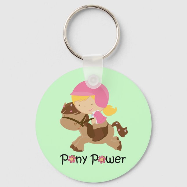 Green Pony Power Keychain (Front)