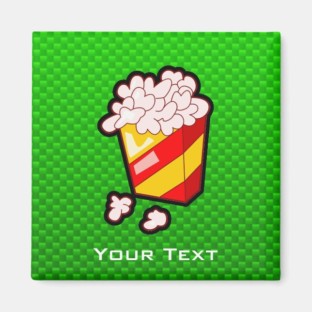 Green Popcorn Magnet (Front)