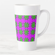 GREEN POPPIES LATTE MUG