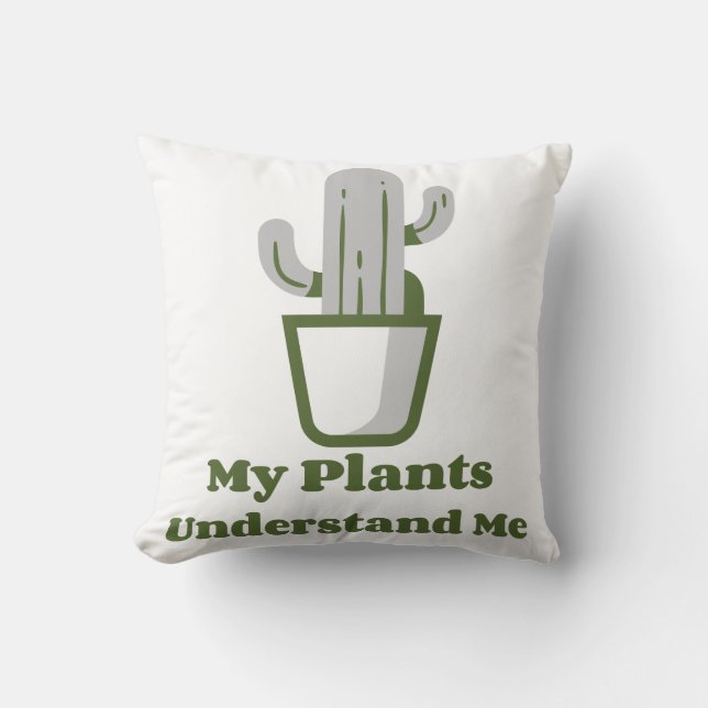 Green Potted Cactus Cushion (Front)