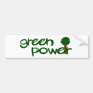 Green Power Bumper Sticker