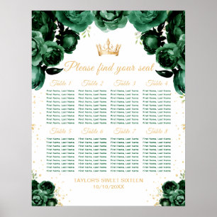 Green Princess Sweet Sixteen Seating Chart