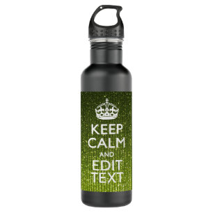 Green Print Personalise Your Keep Calm 710 Ml Water Bottle
