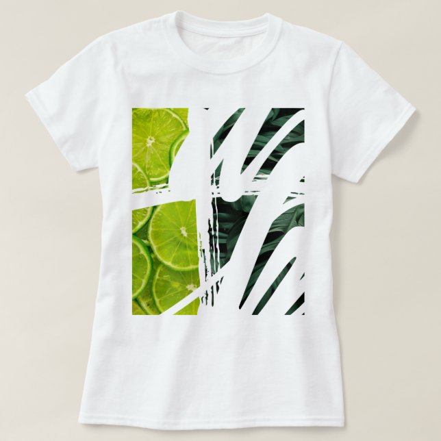 Green Print Sparkling T-Shirt (Design Front)