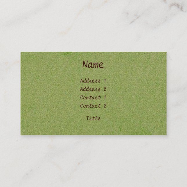 Green Professional Business Card (Front)