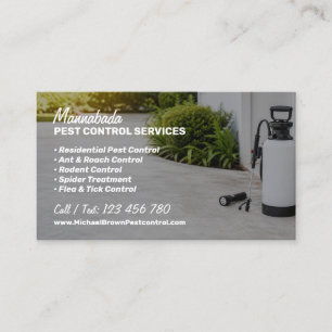 Green Professional Pest Control Exterminator Servi Business Card