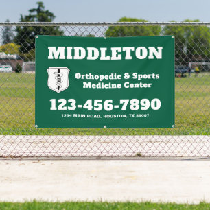 Green Promotional Business Banner with Logo