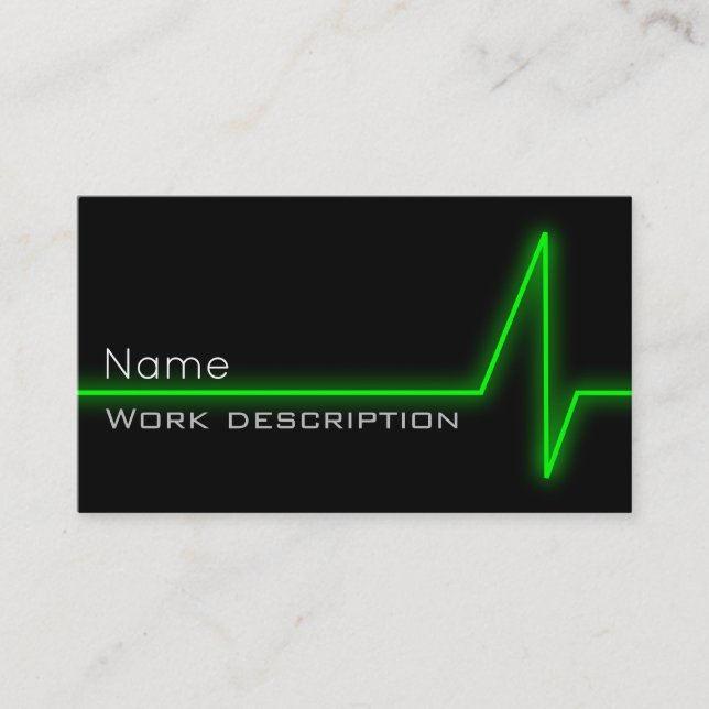Green Pulse Business Card (Front)