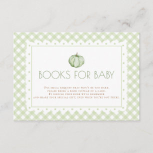 Green Pumpkin Books for Baby Insert 3.5x5